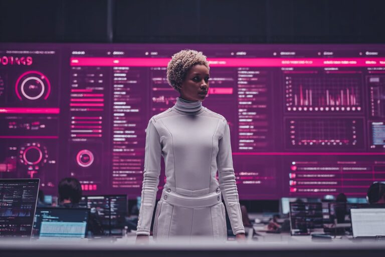 AI marketing specialist in a marketing office of the future